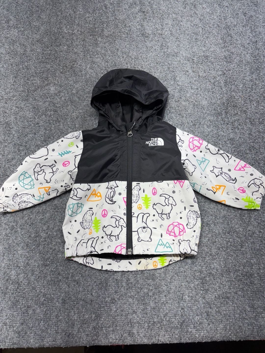 The NORTH FACE Lightweight Dryvent Hooded Rain Jacket Baby Infant 3-6 Months Art 2