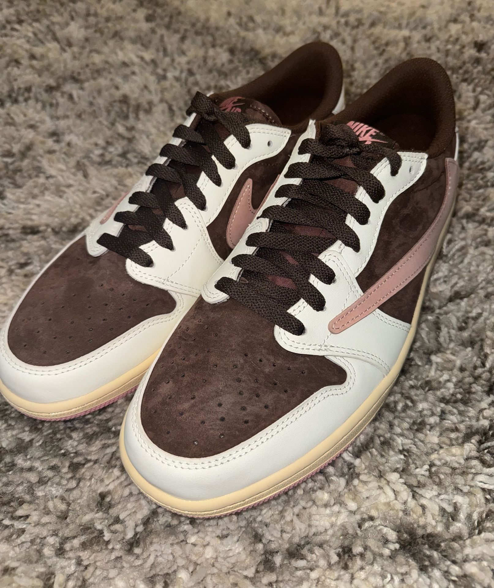 Travis Scott x Air Jordan 1 Low OG Dark Pony Pink Oxford DZ4137-206 2