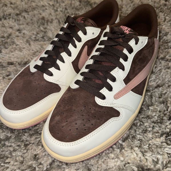 Travis Scott x Air Jordan 1 Low OG Dark Pony Pink Oxford DZ4137-206