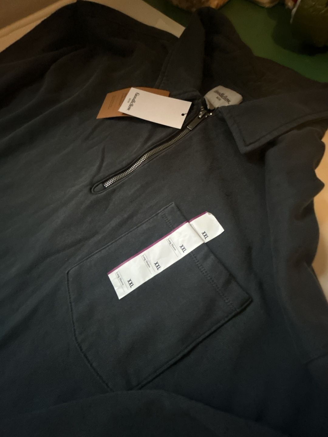 Goodfellow & Co Quarter-Zip Sweatshirt Size XXL Dark Gray Pocket NWT 3