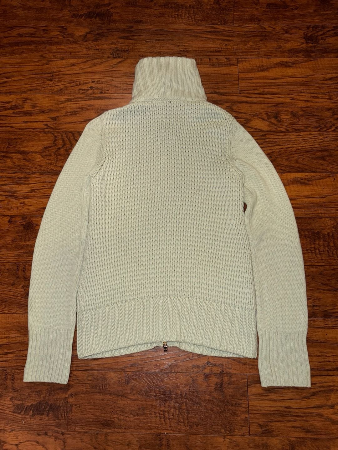 Loro Piana Light Green Cashmere Zip Up Sweater Made in Italy 6