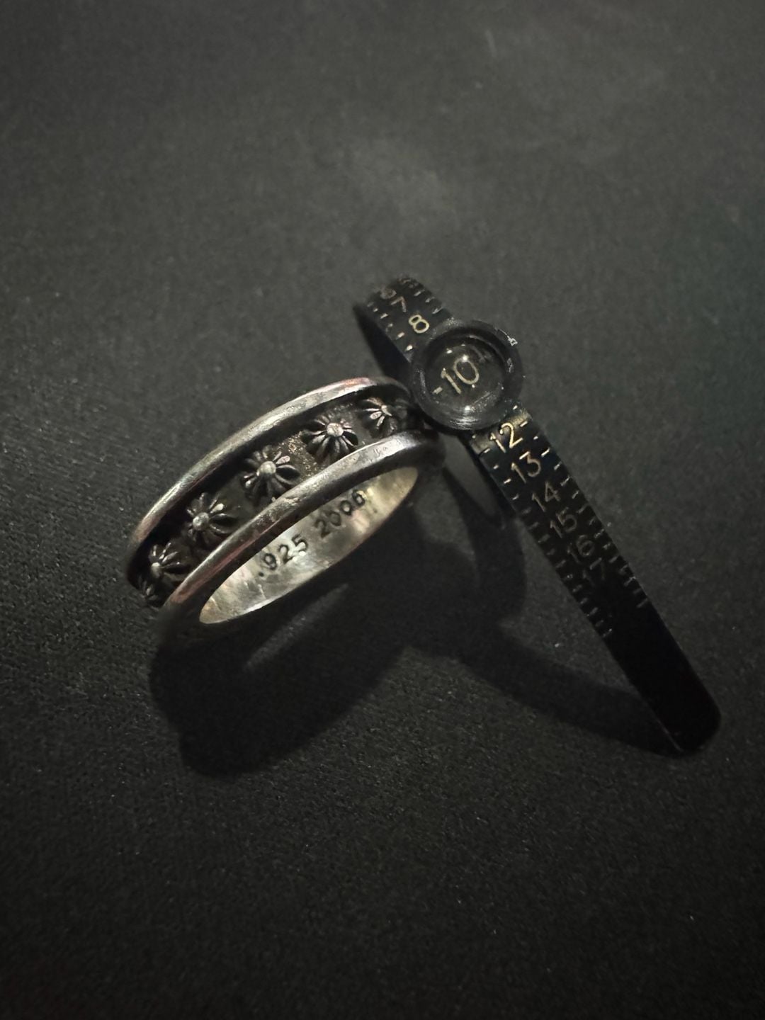 Chrome Hearts Mini Plus Ring Size 10 Silver 2