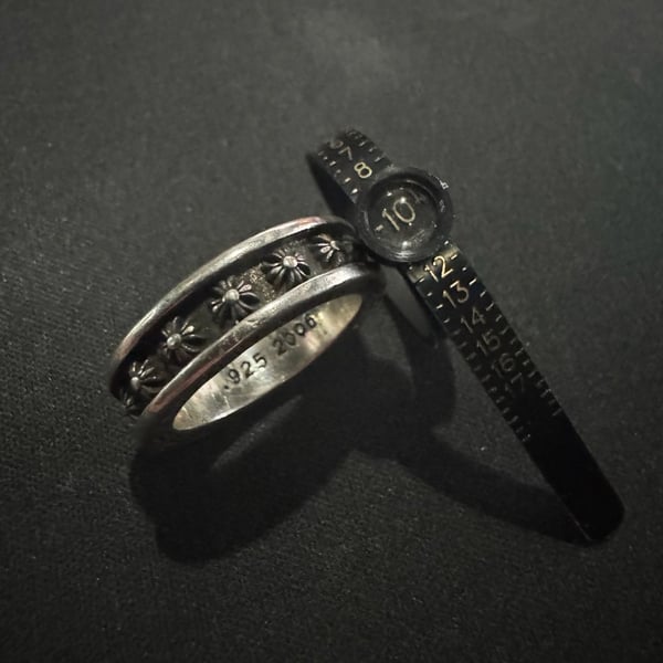 Chrome Hearts Mini Plus Ring Size 10 Silver