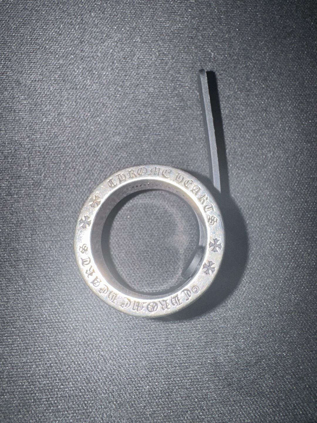 Chrome Hearts Mini Plus Ring Size 10 Silver 3