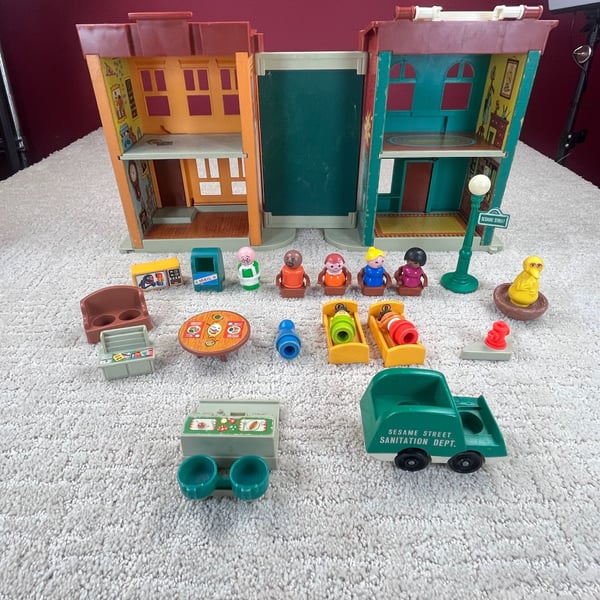 Fisher-Price Sesame Street Play Family Set #938 Vintage 1974