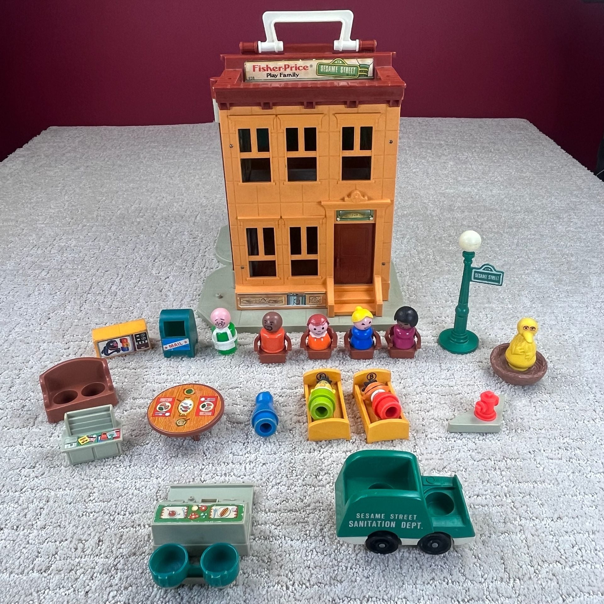 Fisher-Price Sesame Street Play Family Set #938 Vintage 1974 11