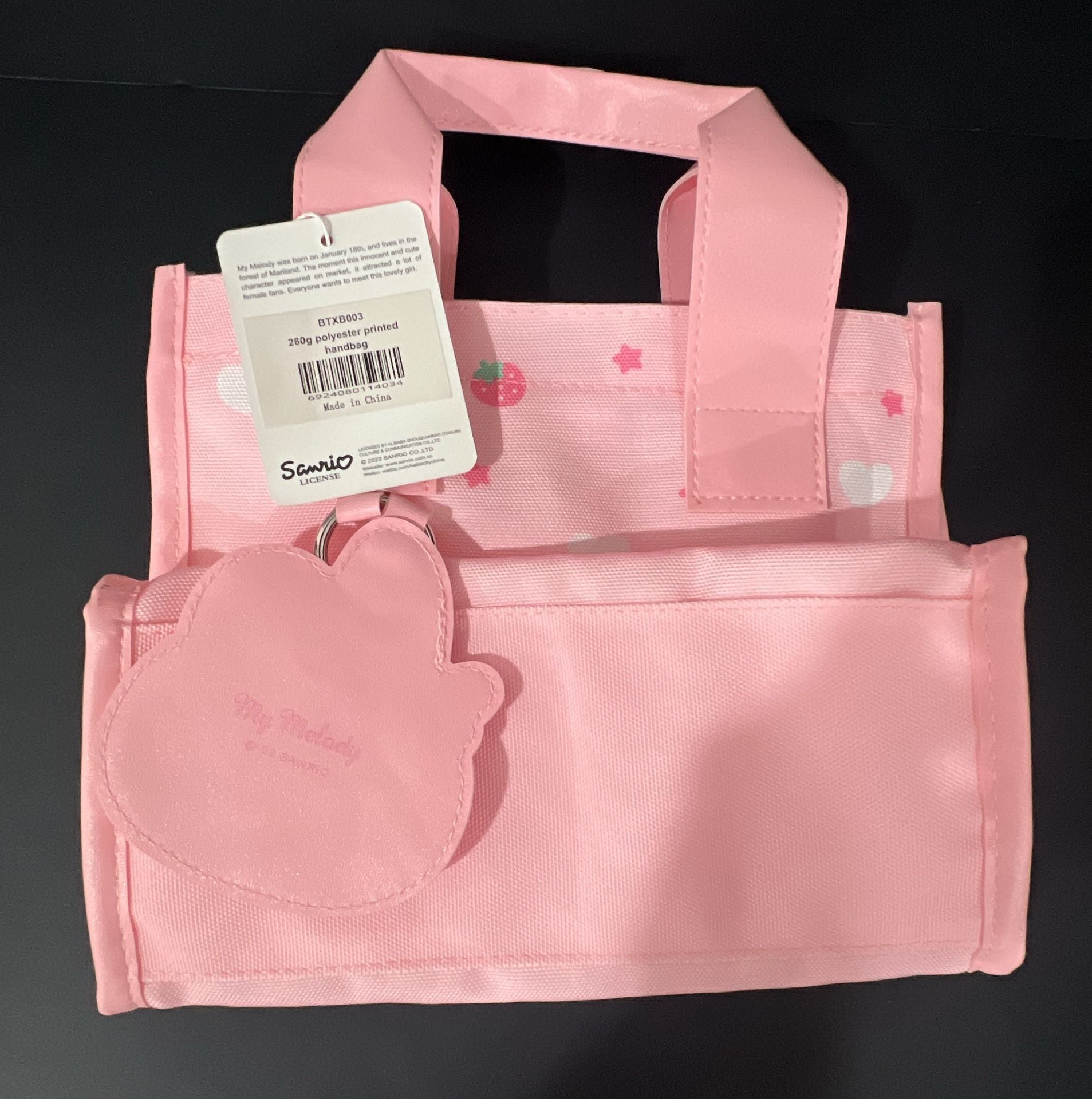 Sanrio My Melody Polyester Printed Handbag BTXB003 Pink 7