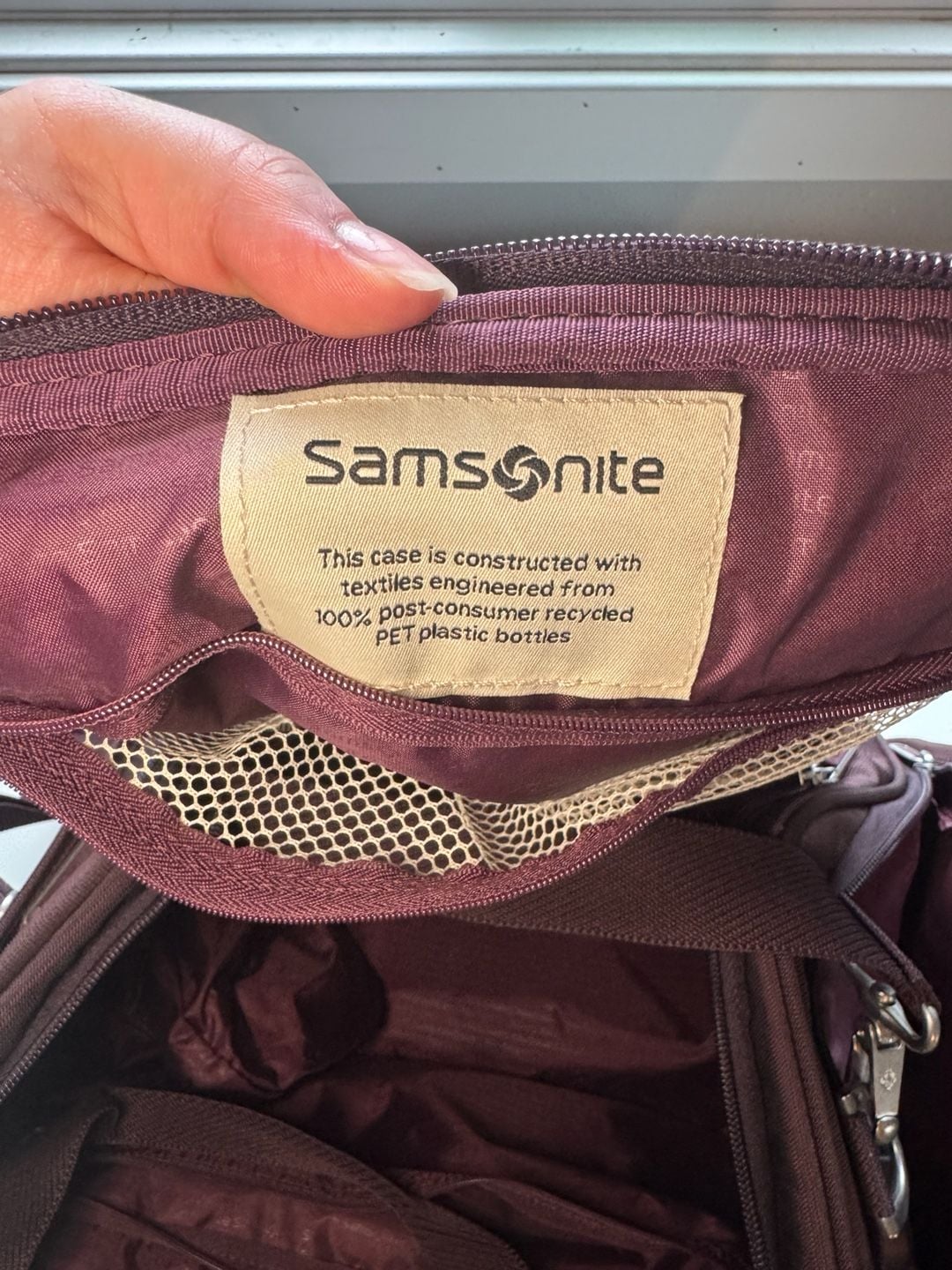 Samsonite Travel Duffel Bag Purple Recycled Materials 3