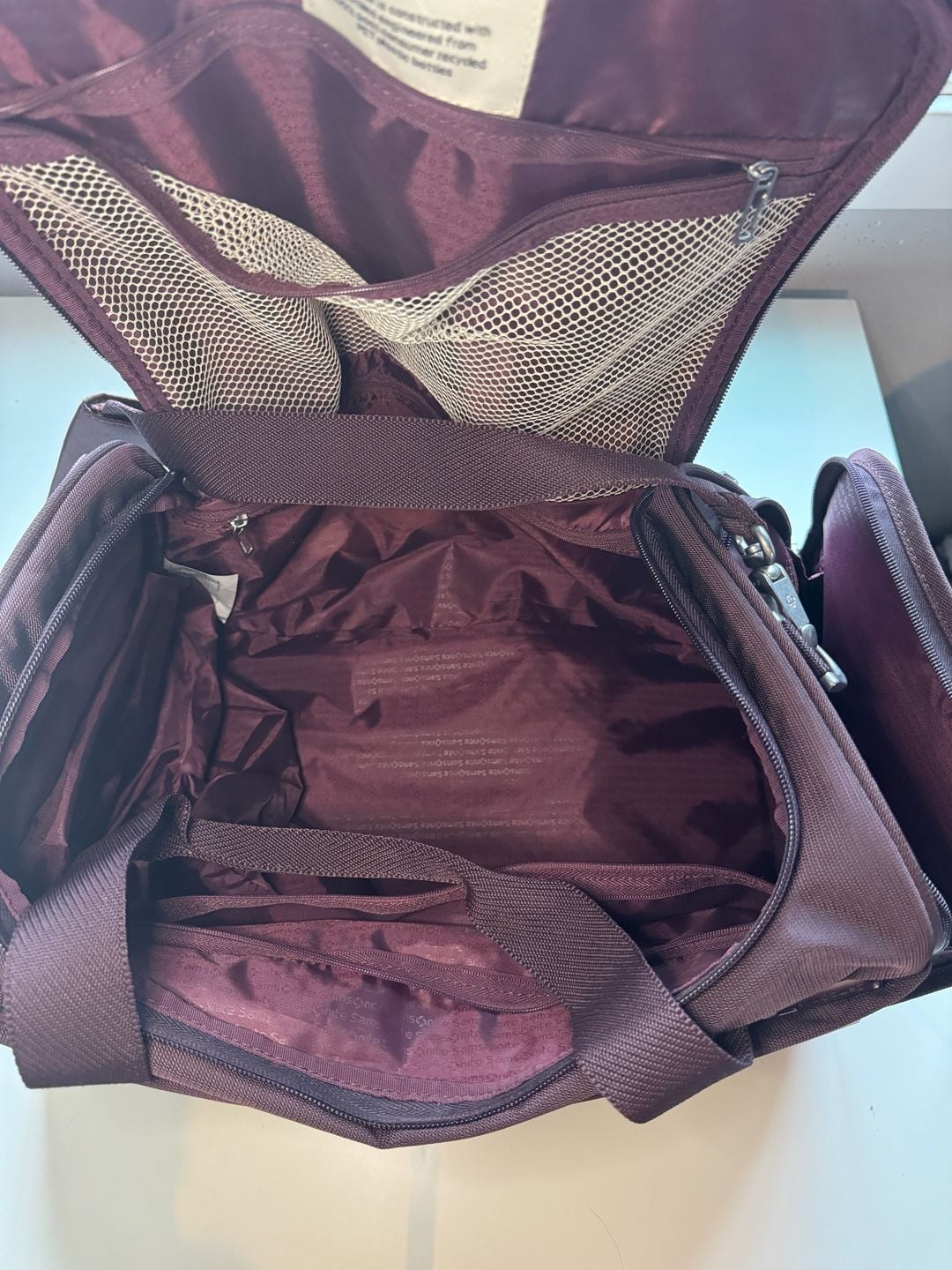 Samsonite Travel Duffel Bag Purple Recycled Materials 4