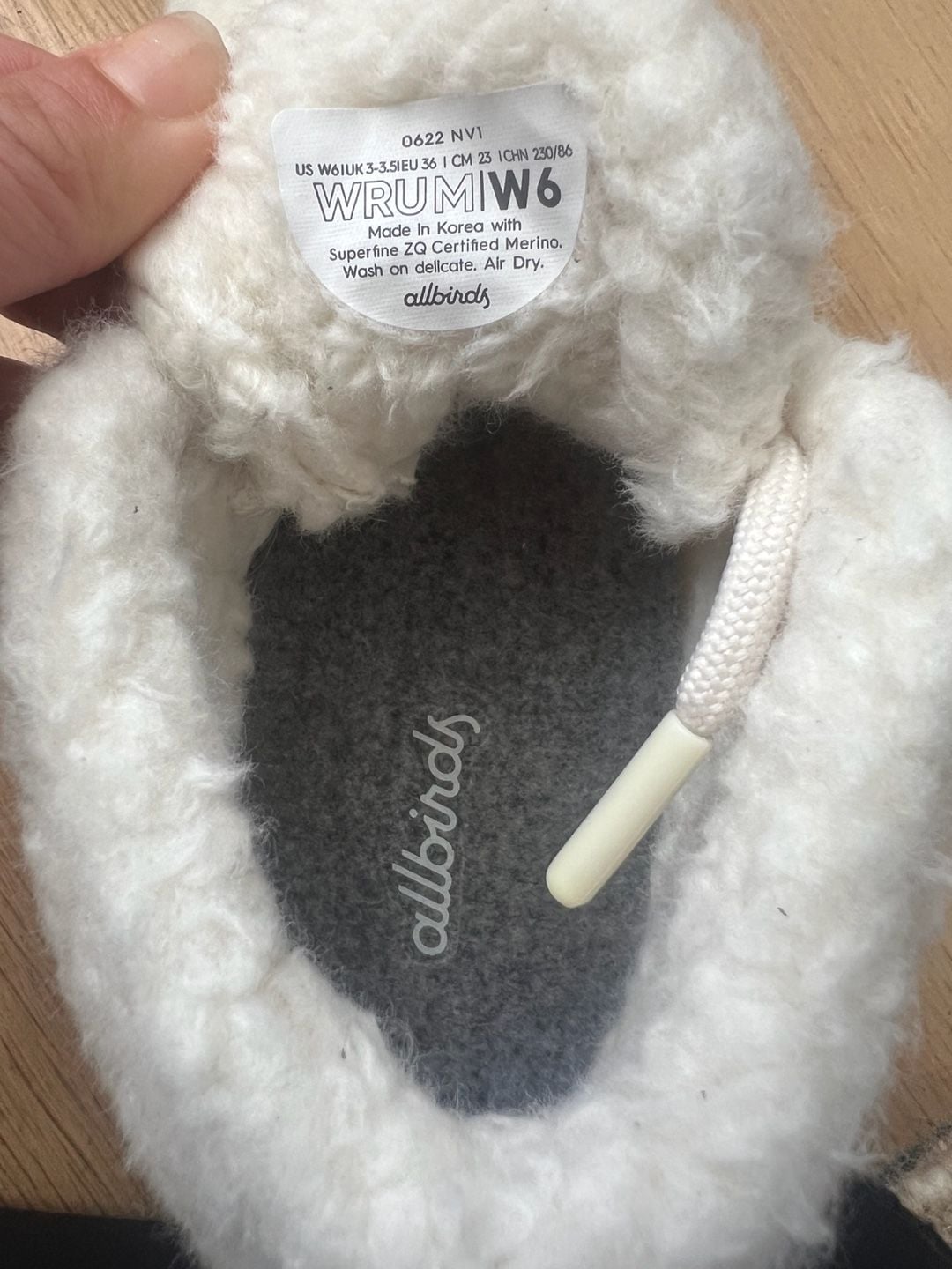 Allbirds Wool Runner-Up Mizzle Double Fluff White Women's Size 6 7