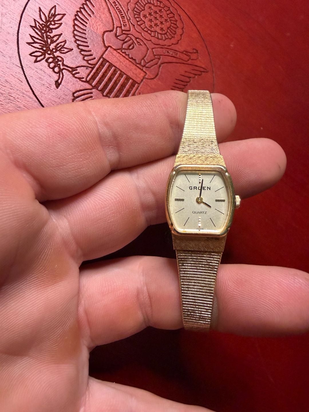 Vintage Gruen Quartz Gold Tone 2