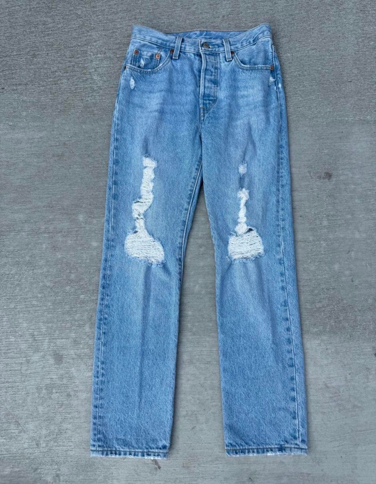 Levi's Thrashed Distressed Vintage Levis 501 Jeans 2