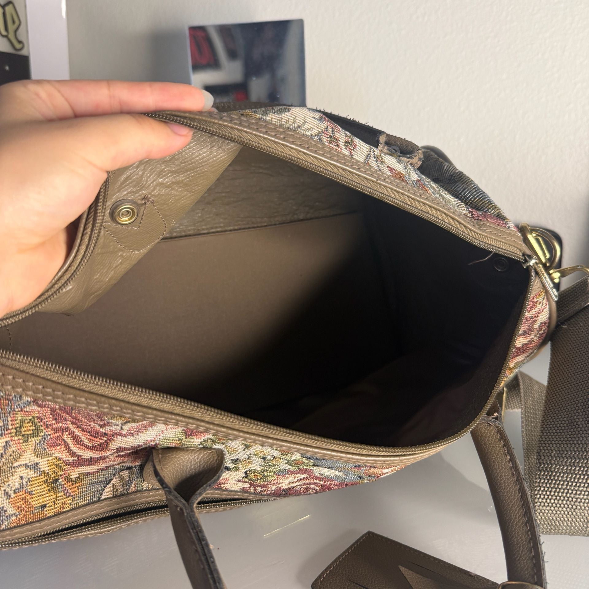 Vintage Jaguar Floral Tapestry Weekender Travel Luggage Bag 9