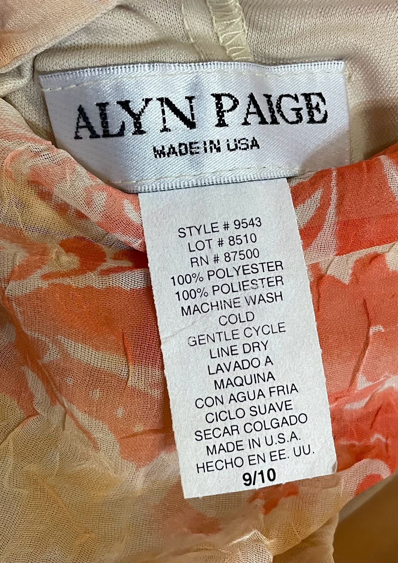 Alyn Paige Floral V-Neck Midi Dress Size 9/10 Pink Polyester 5