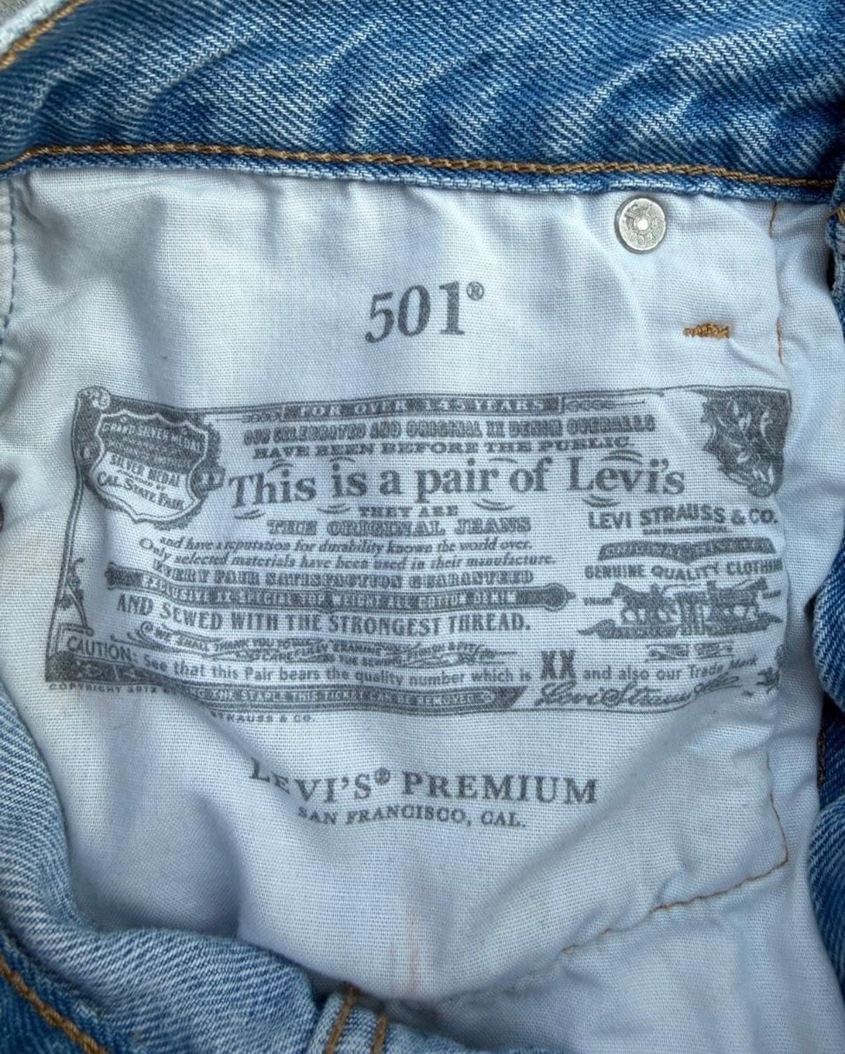 Levi's Thrashed Distressed Vintage Levis 501 Jeans 6