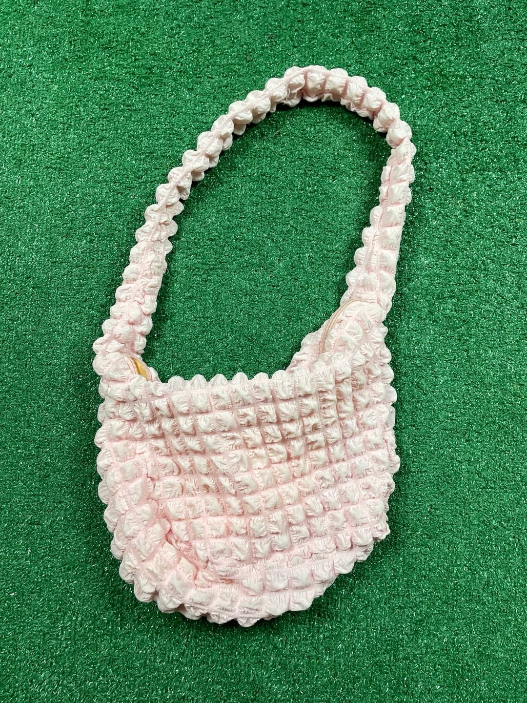 Unbranded Puff Cloud Pleated Shoulder Bag Pink 3
