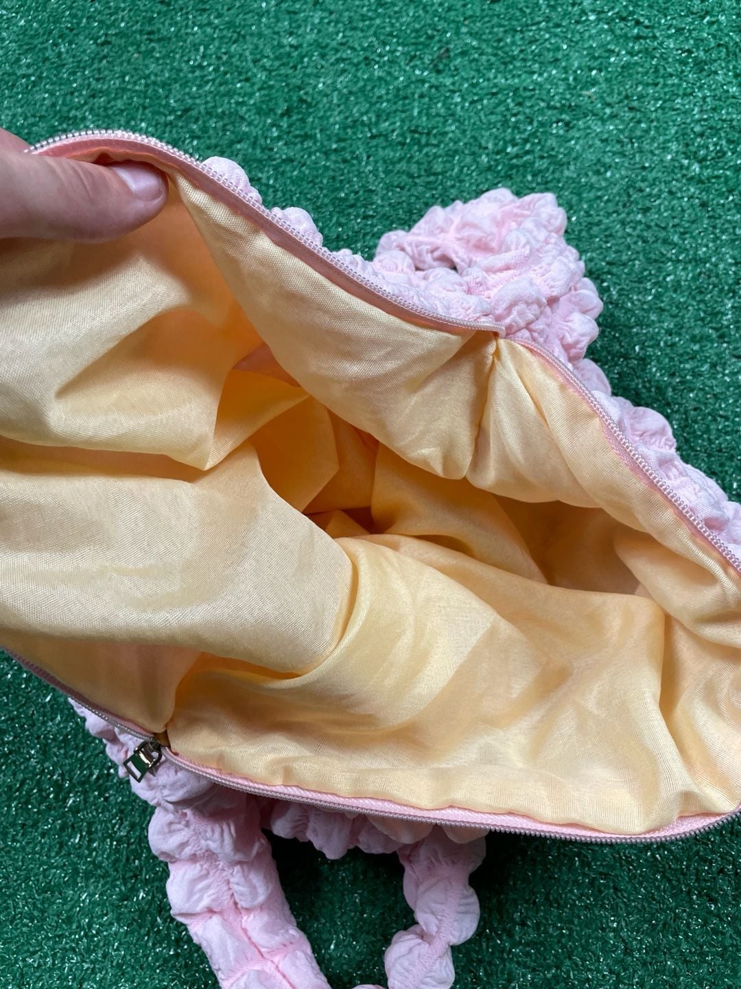 Unbranded Puff Cloud Pleated Shoulder Bag Pink 5