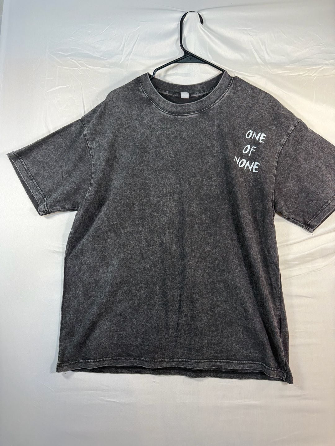 SHEIN Graphic T-Shirt Size L Black Wash Question Mark Dice Letter Print 2