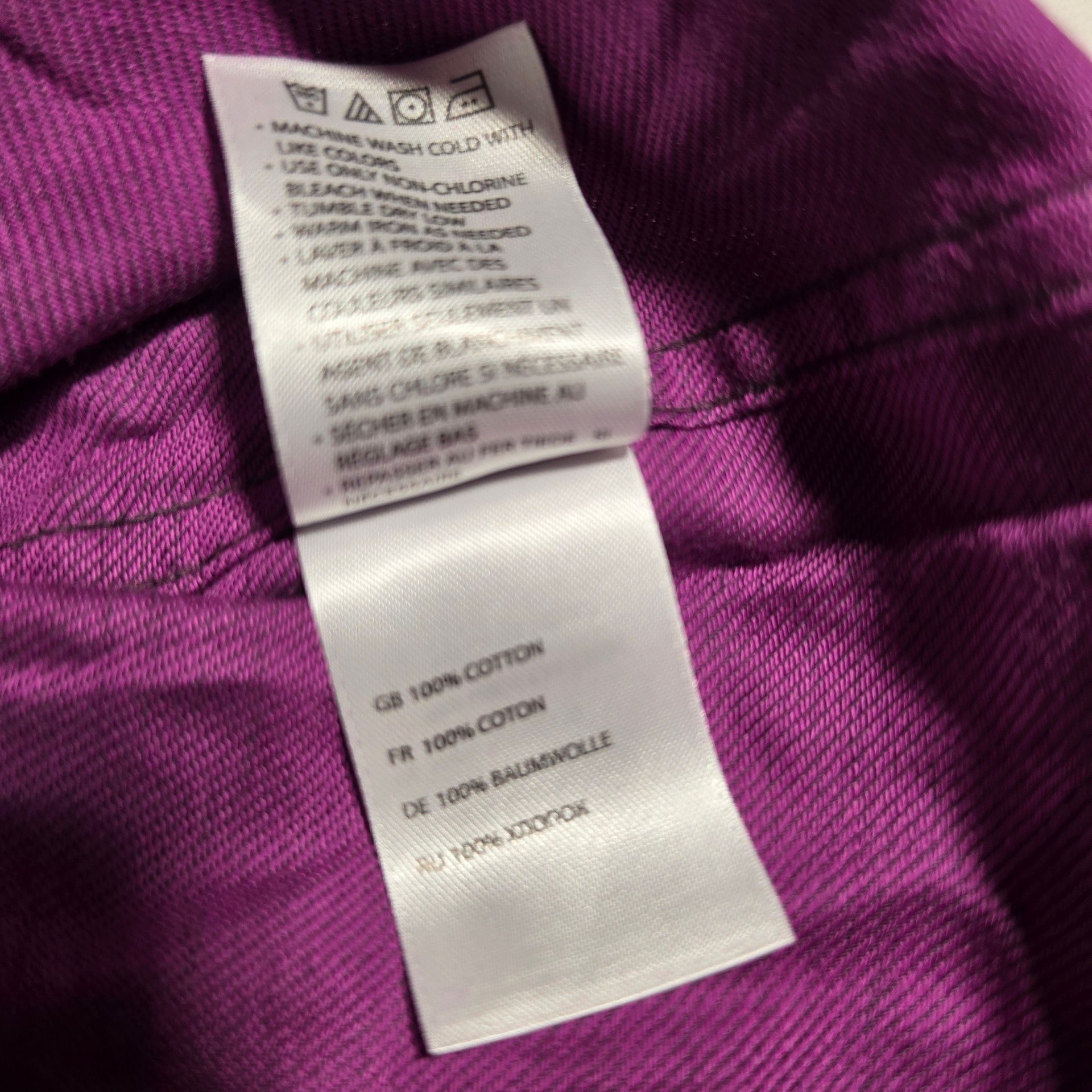 Synrgy Long Sleeve Button Down Shirt Size 2XLT Purple Geometric Print Cotton 6