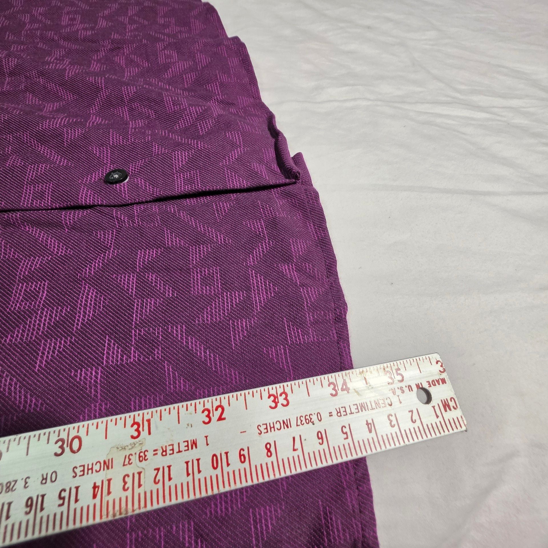 Synrgy Long Sleeve Button Down Shirt Size 2XLT Purple Geometric Print Cotton 8