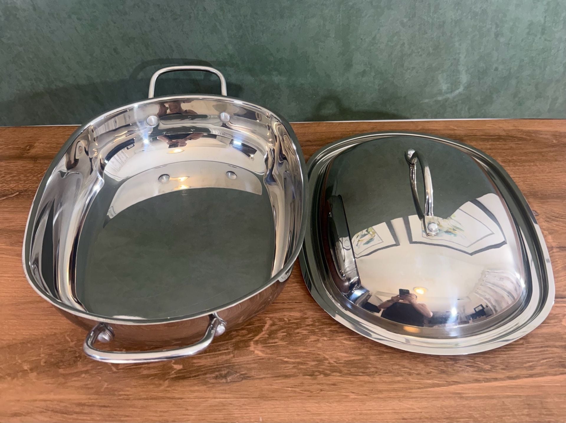 Farberware Covered Buffet Casserole 12.5" x 10" Stainless Steel 3