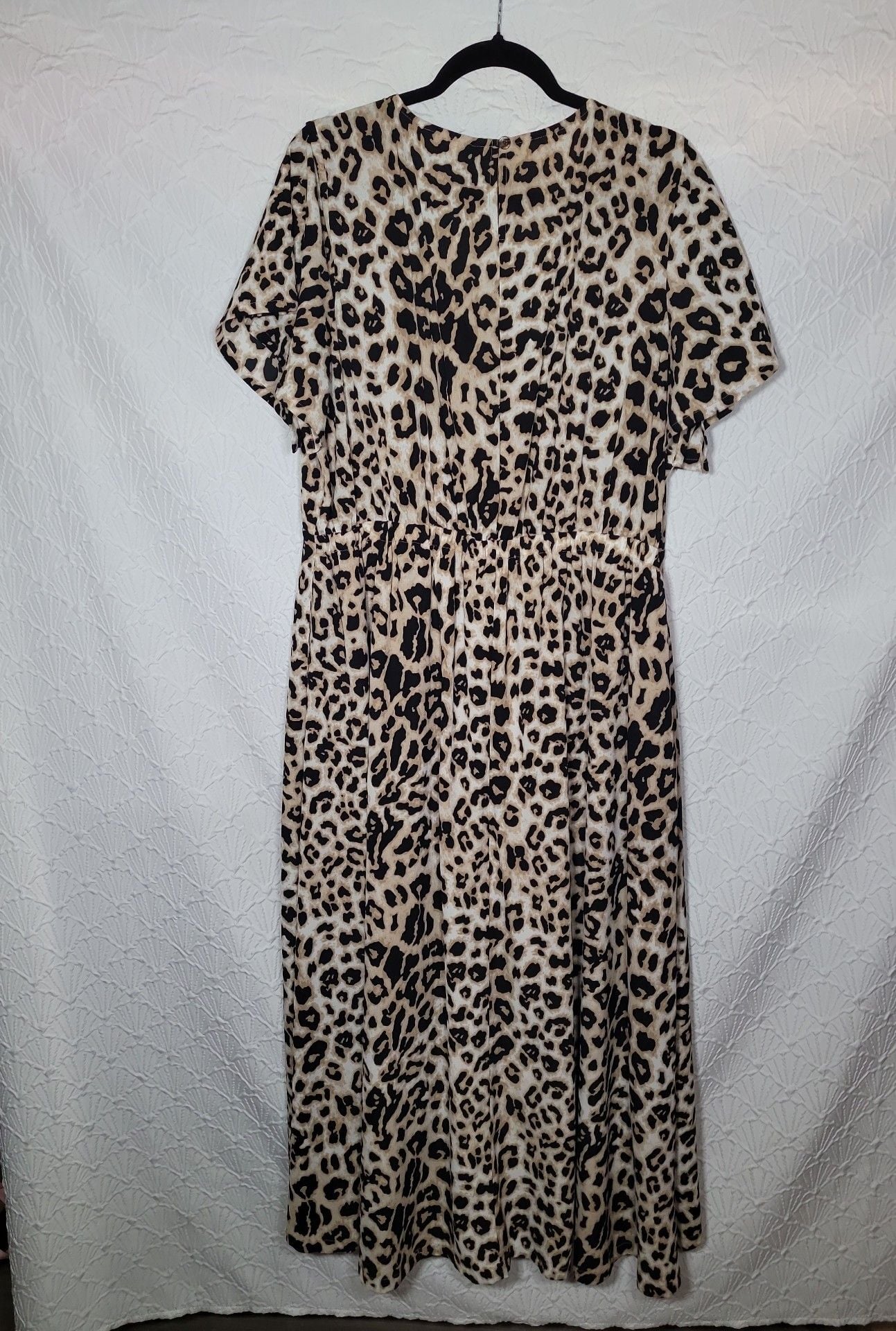 Lane Bryant Plus Size Brown Leopard Print Bow Tie Front Dress 3