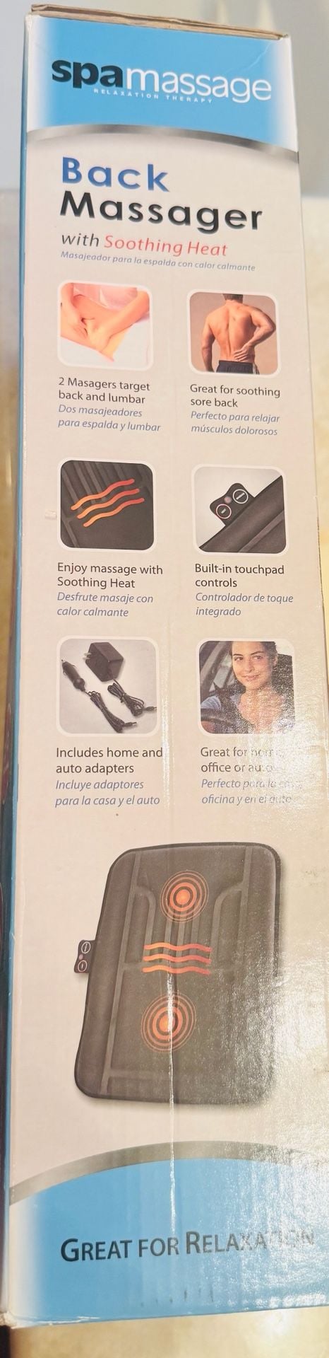 Spa Massage Back Massager with Soothing Heat and Vibration 3