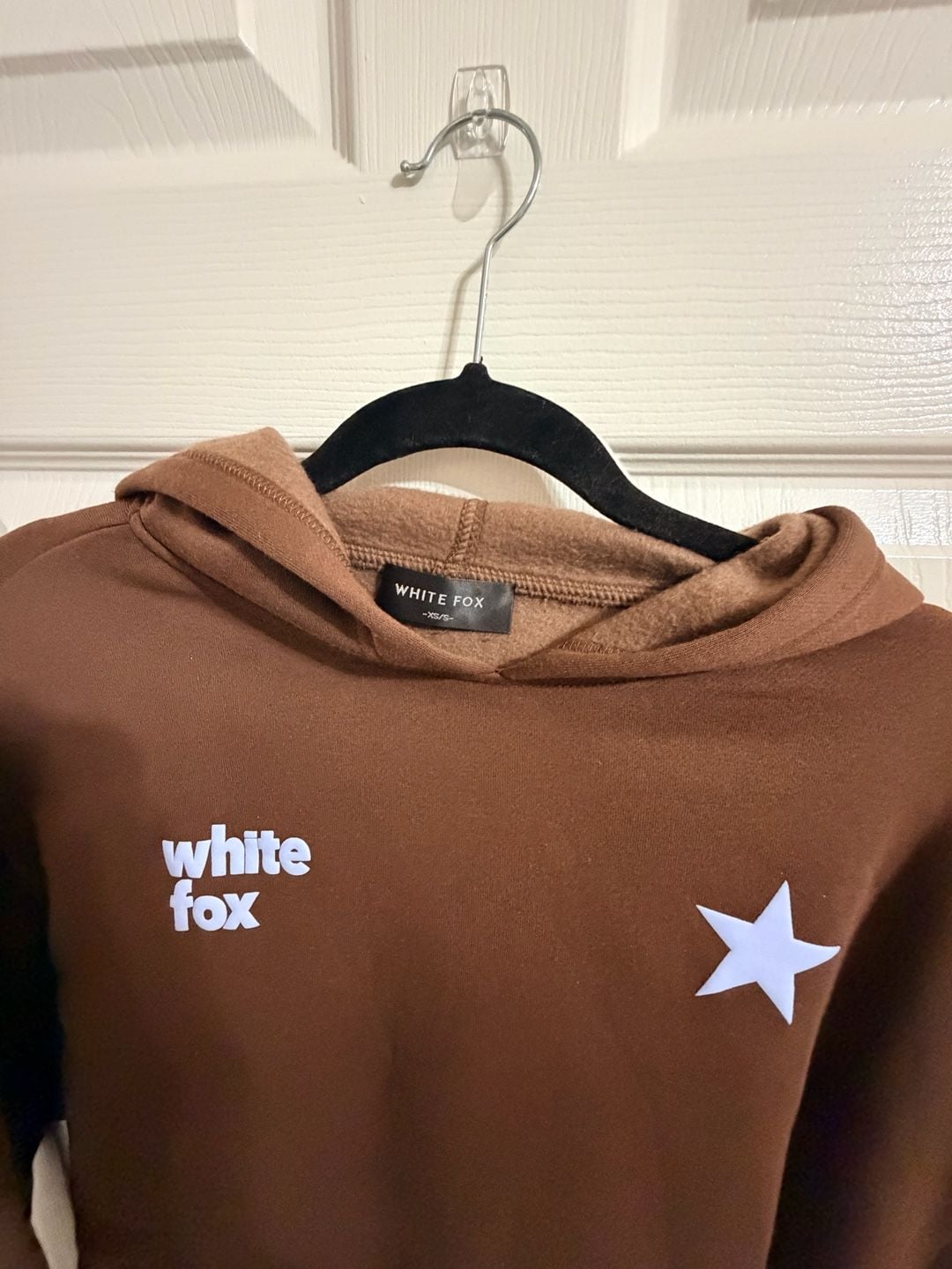 White Fox From The Archives Hoodie Size XS/S Brown Star 6