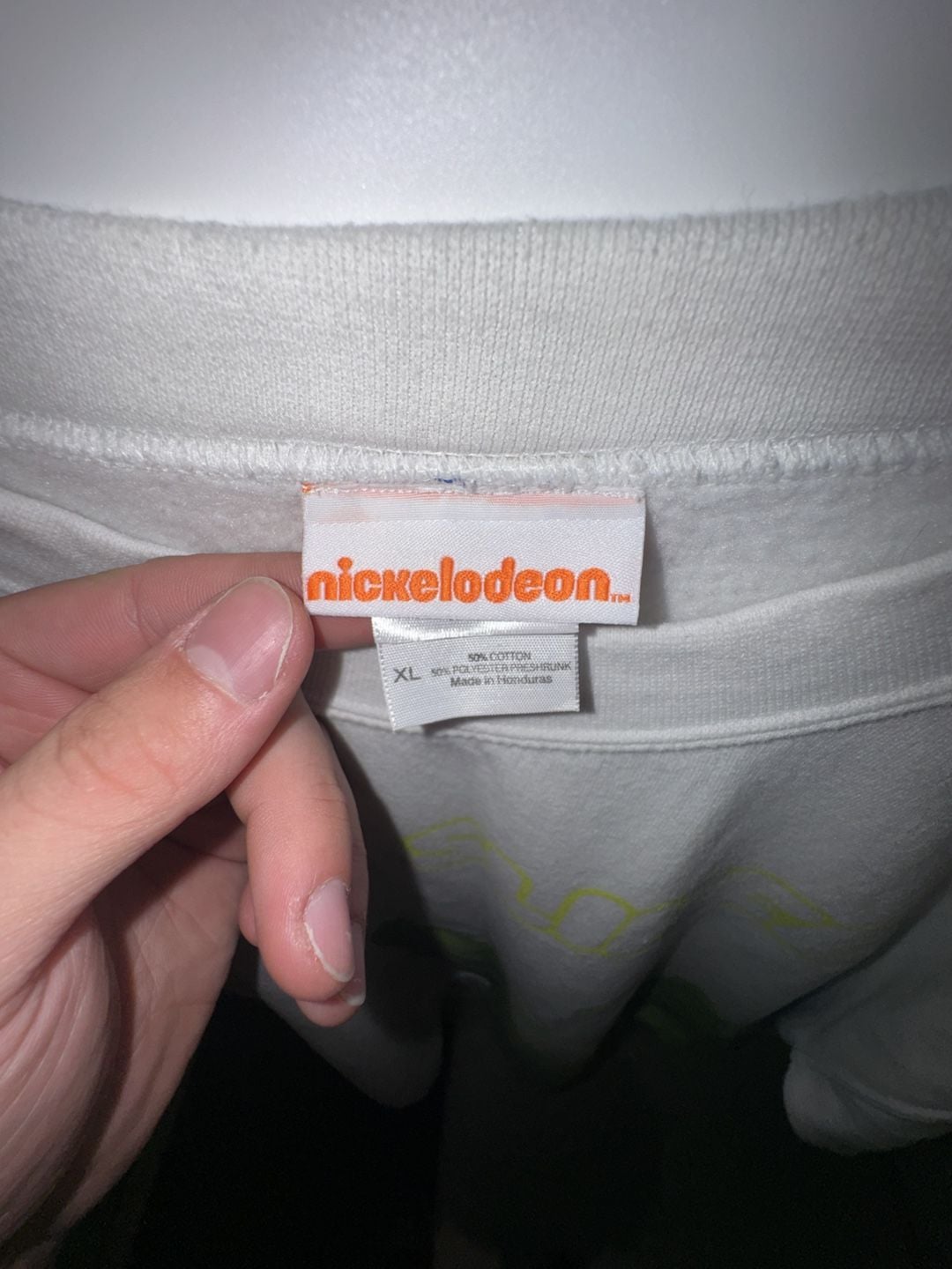 Rare Nickelodeon I Got Slimed Sweatshirt Size XL White Heavy Blend 5