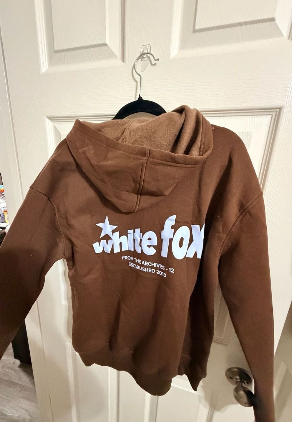 White Fox From The Archives Hoodie Size XS/S Brown Star 5