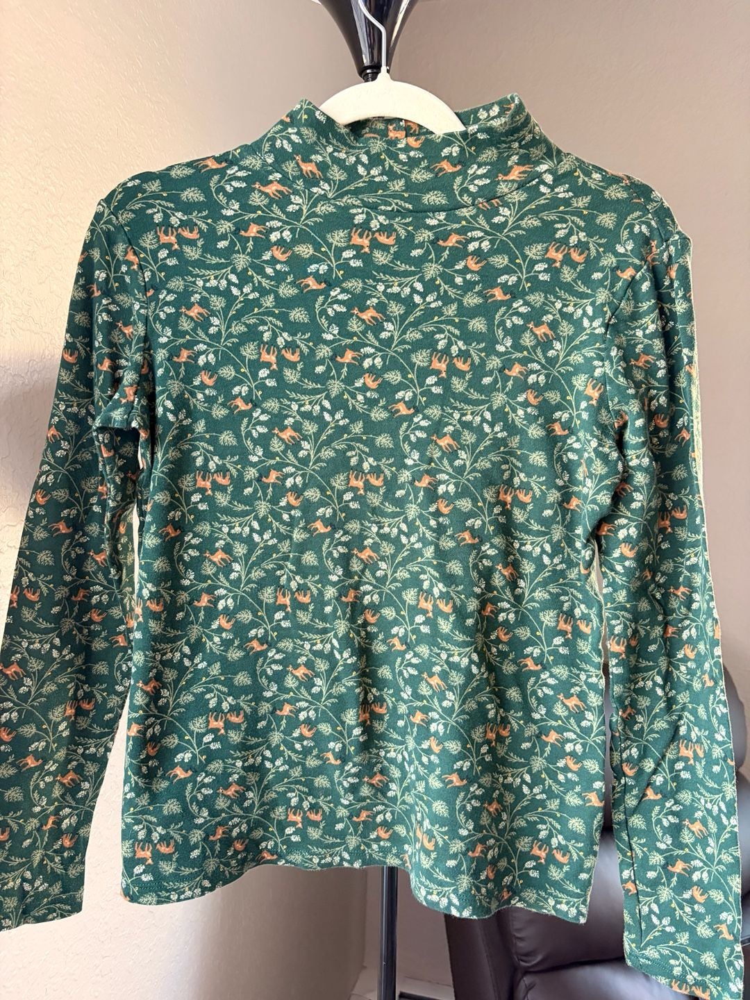 Croft & Barrow The Classic Mockneck Tee Size S Green 3