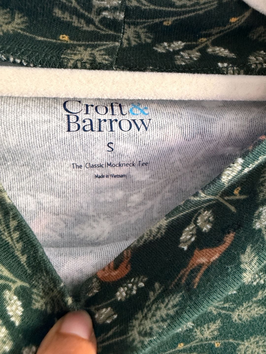 Croft & Barrow The Classic Mockneck Tee Size S Green 4