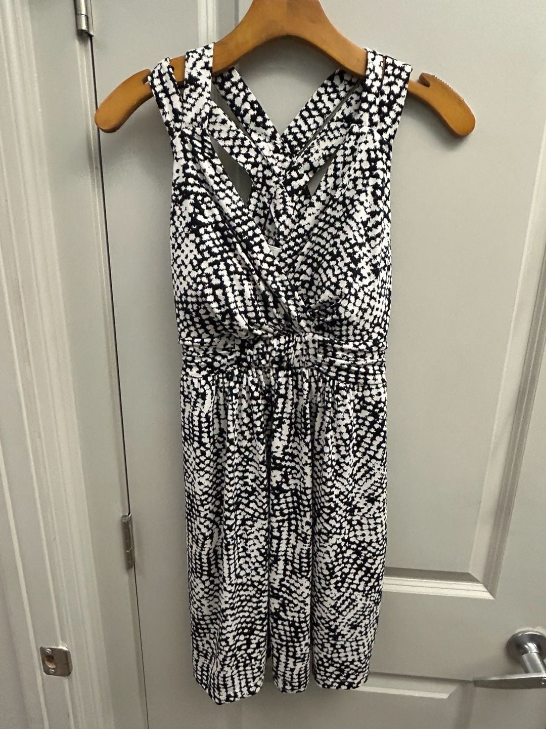 Soma Dress Size XS Black And White Patterned Cross Back 2