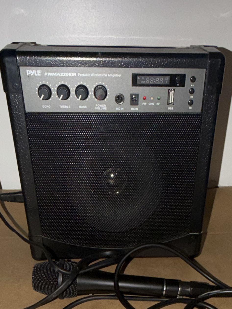 Pyle PWMA220BM Portable Wireless PA Amplifier System With LG Microphone 1