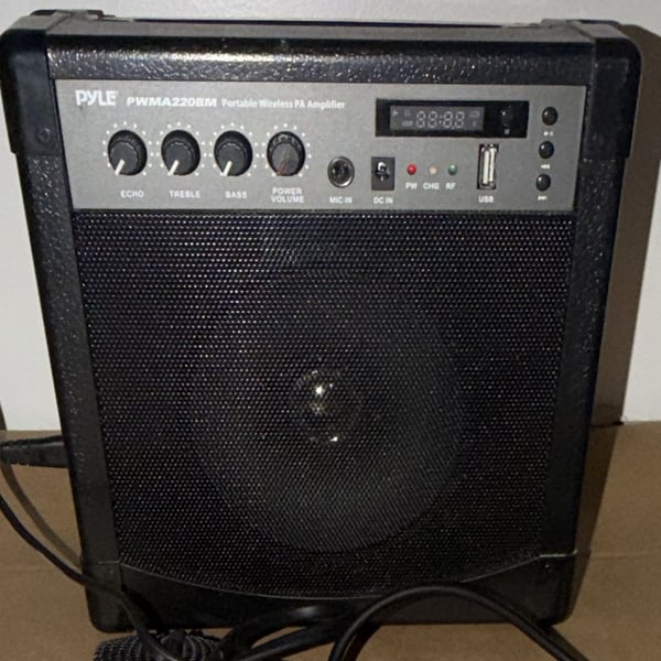 Pyle PWMA220BM Portable Wireless PA Amplifier System With LG Microphone