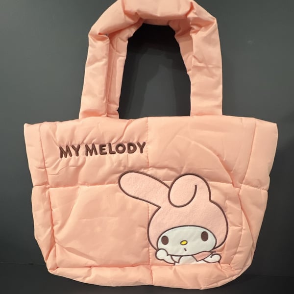 Sanrio My Melody Puffer Tote Bag Pink