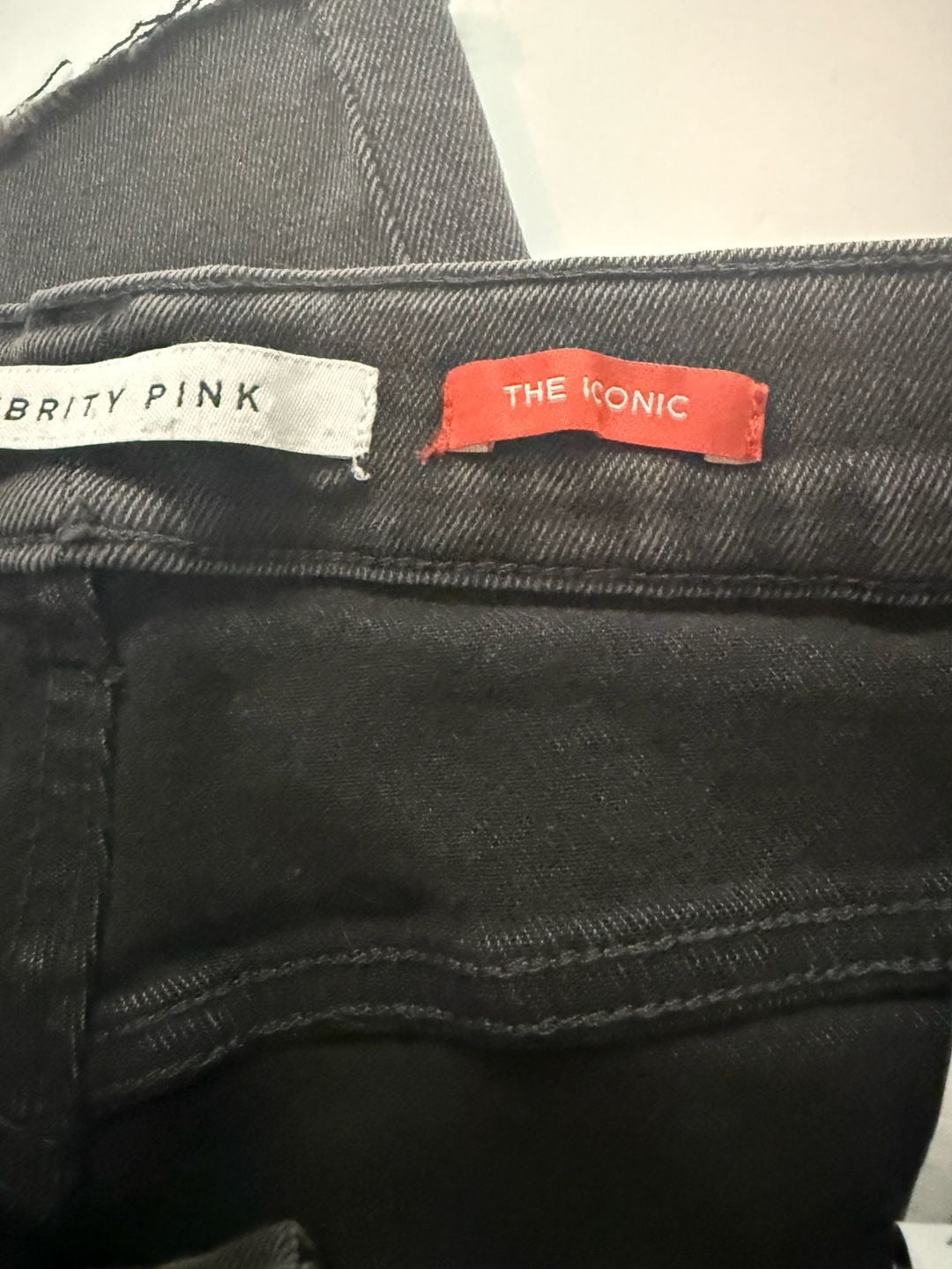 Celebrity Pink Hi-Rise Mom Jeans Size 18 Black Raw Hem 5