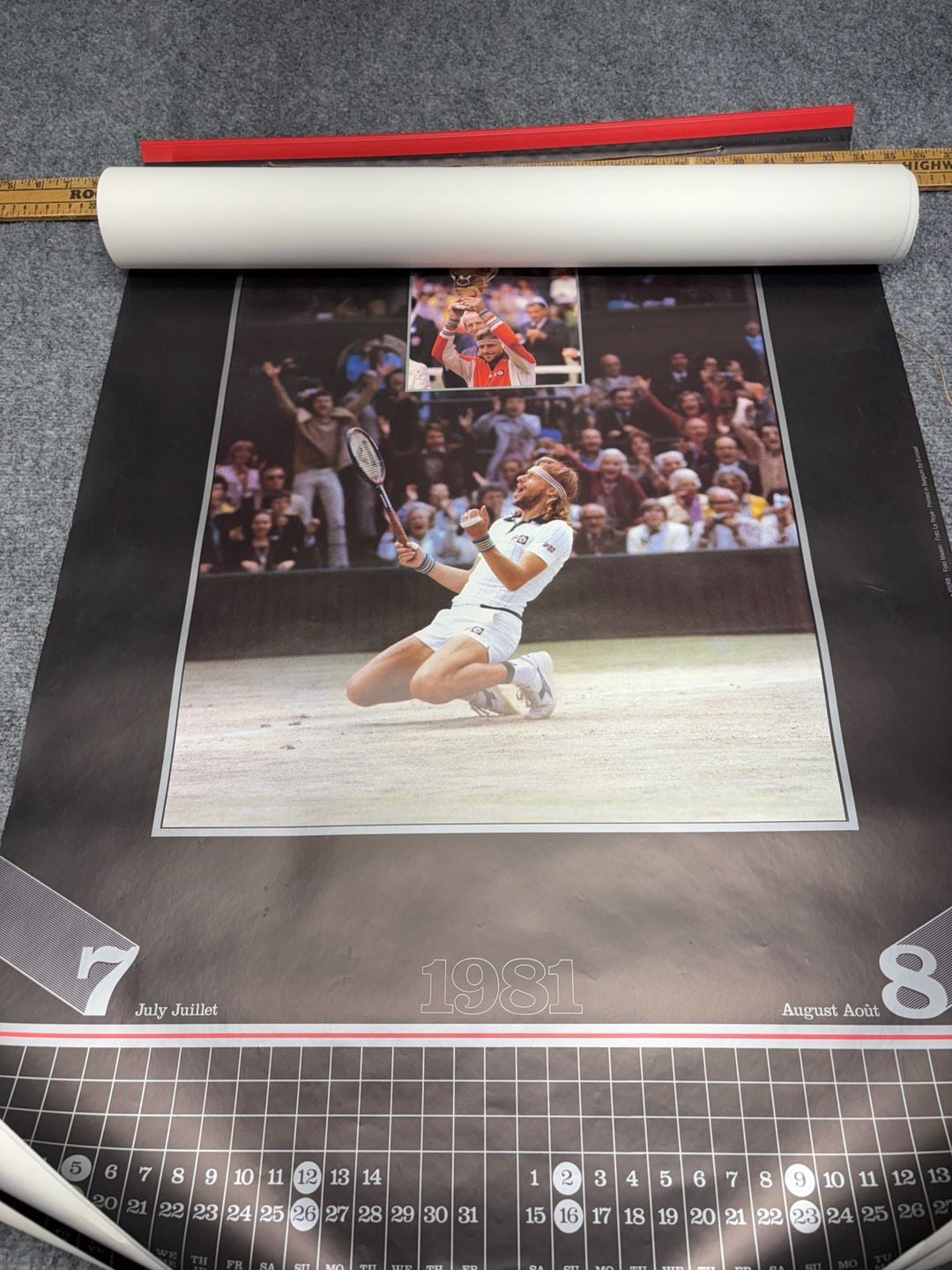 Fila Vintage Bjorn Borg 1981 Tennis Wall Calendar Poster-6 different images RARE 6