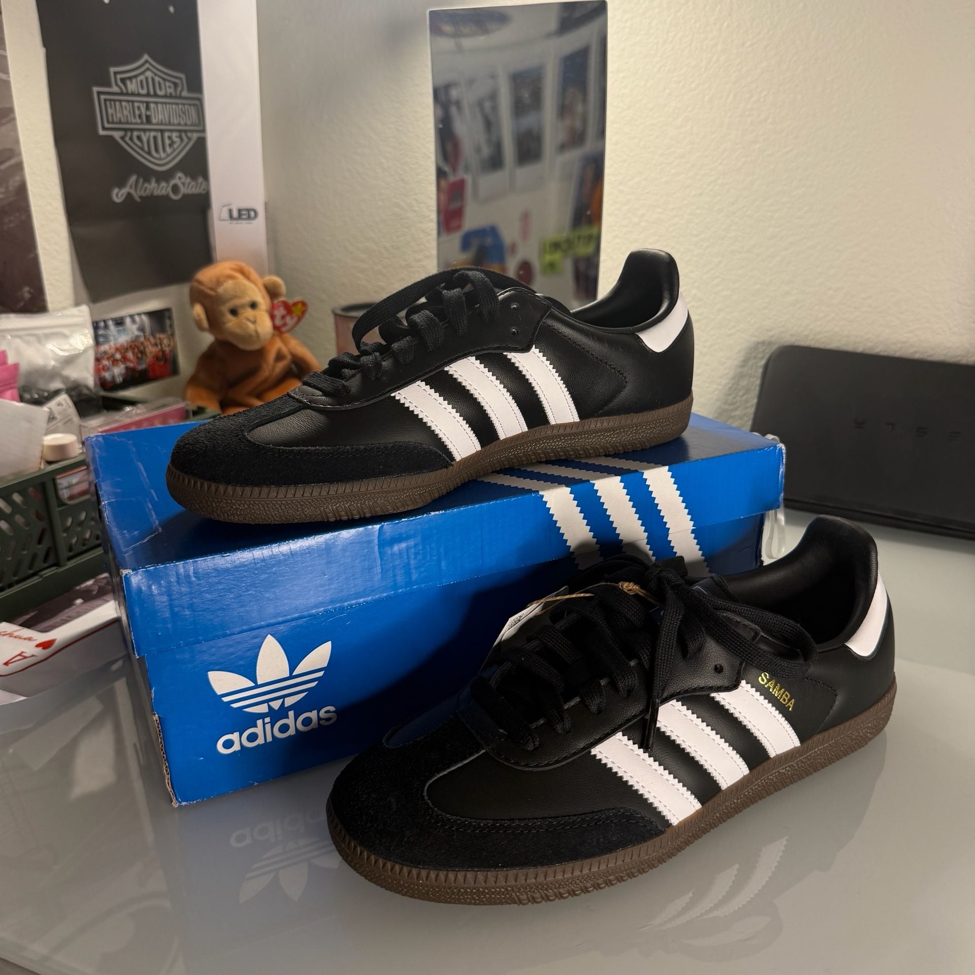 Brand New Adidas Samba OG Black White Gum Sneakers Box Included 2