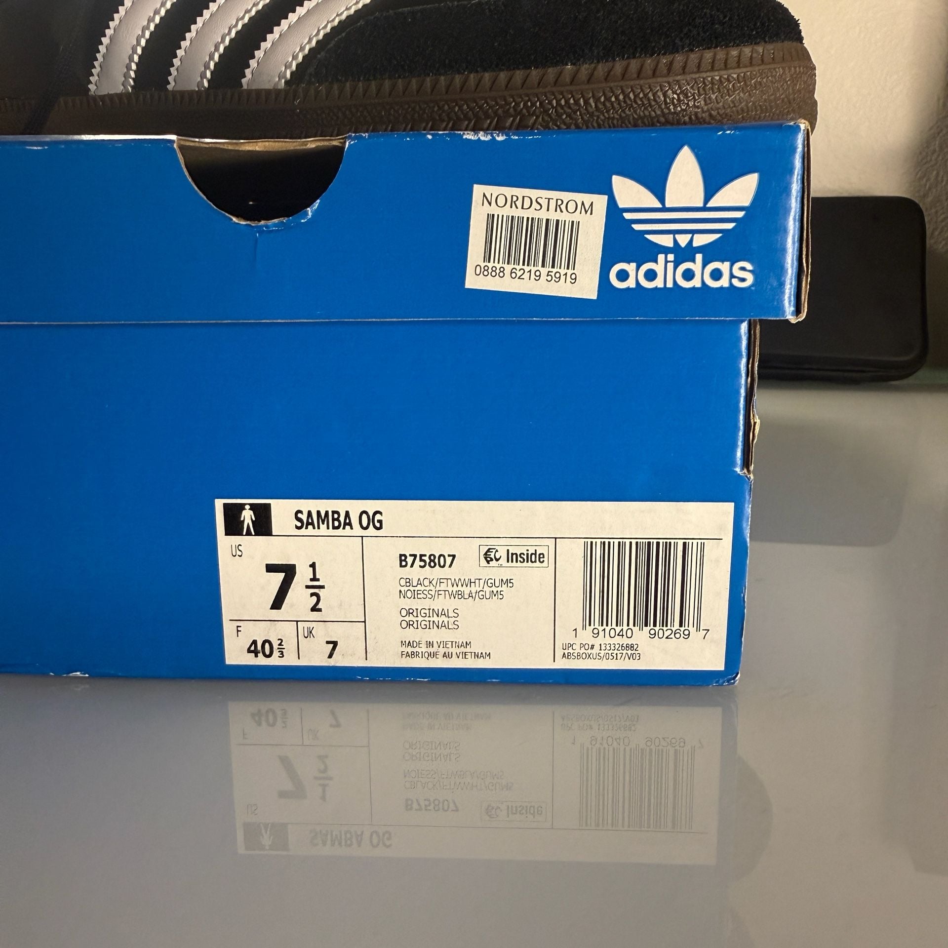 Brand New Adidas Samba OG Black White Gum Sneakers Box Included 4