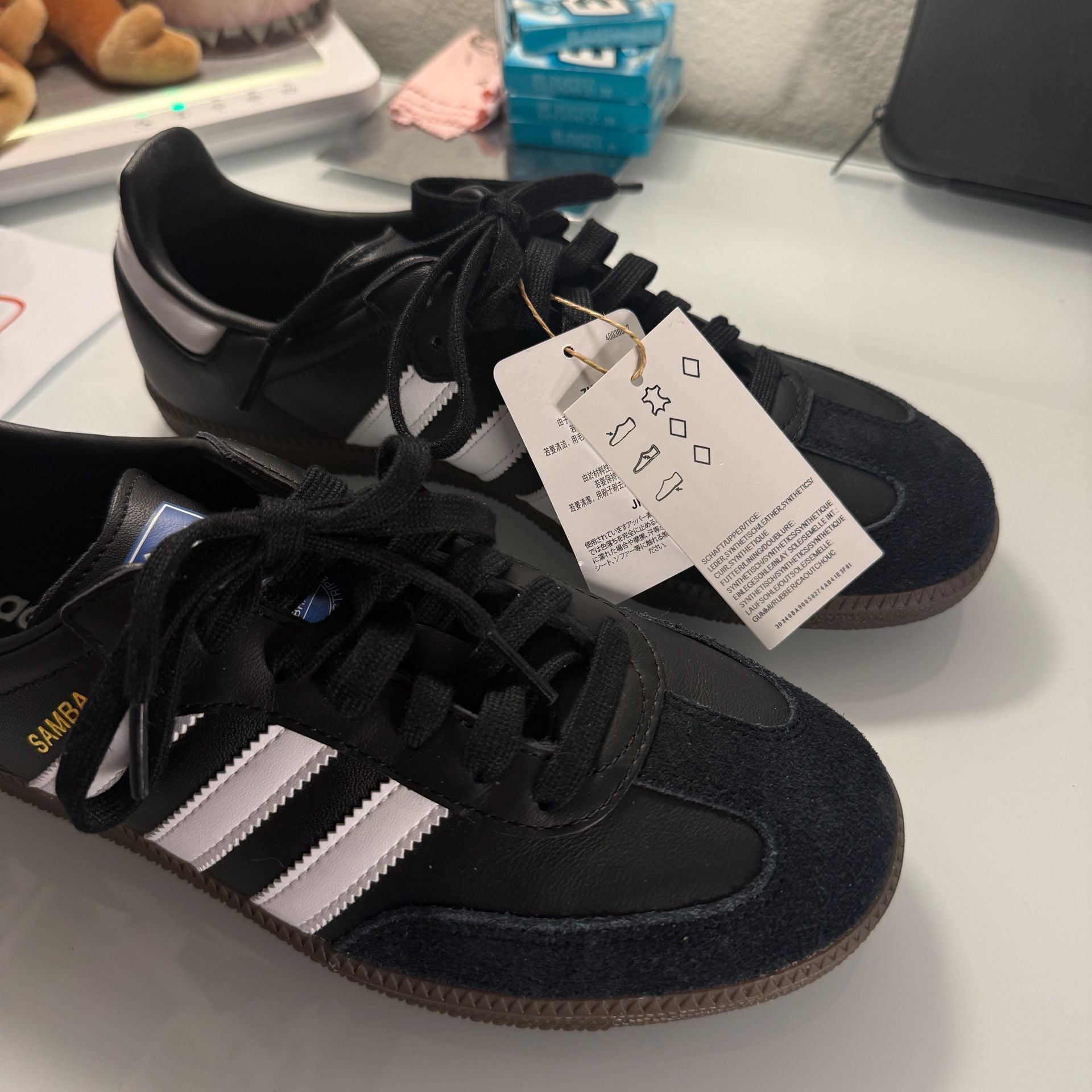 Brand New Adidas Samba OG Black White Gum Sneakers Box Included 5