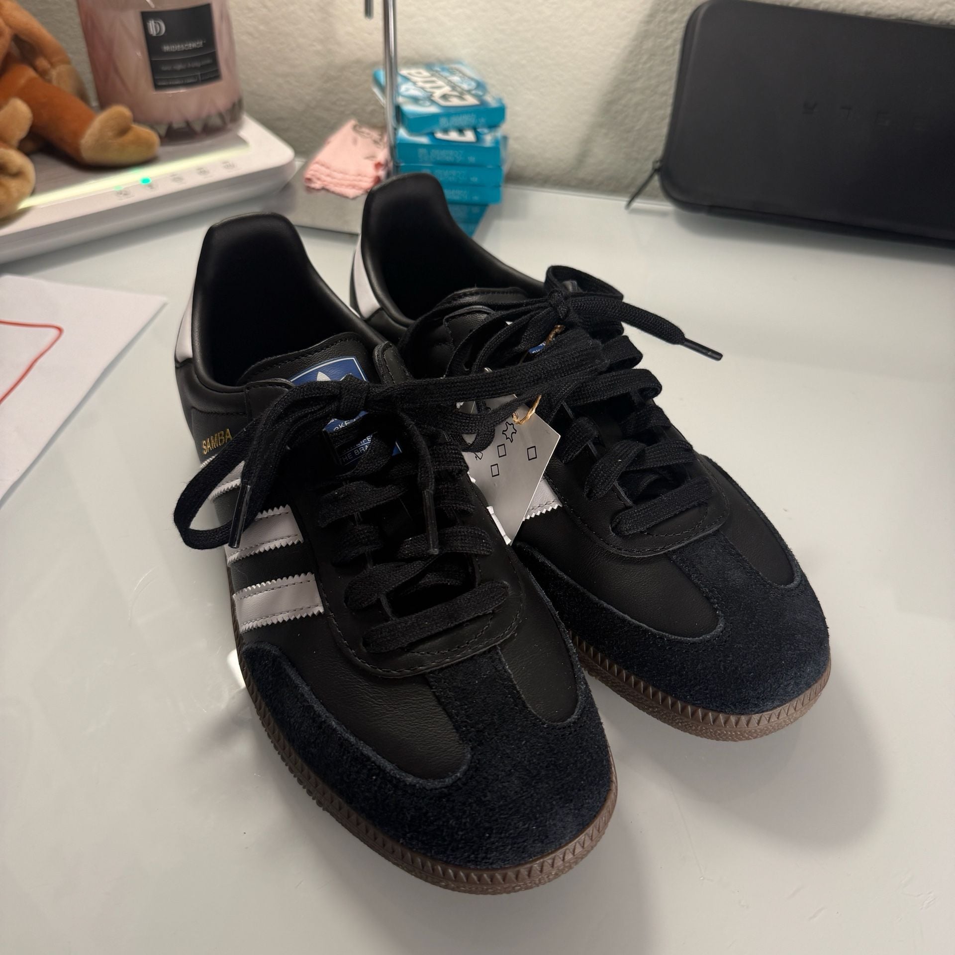 Brand New Adidas Samba OG Black White Gum Sneakers Box Included 6
