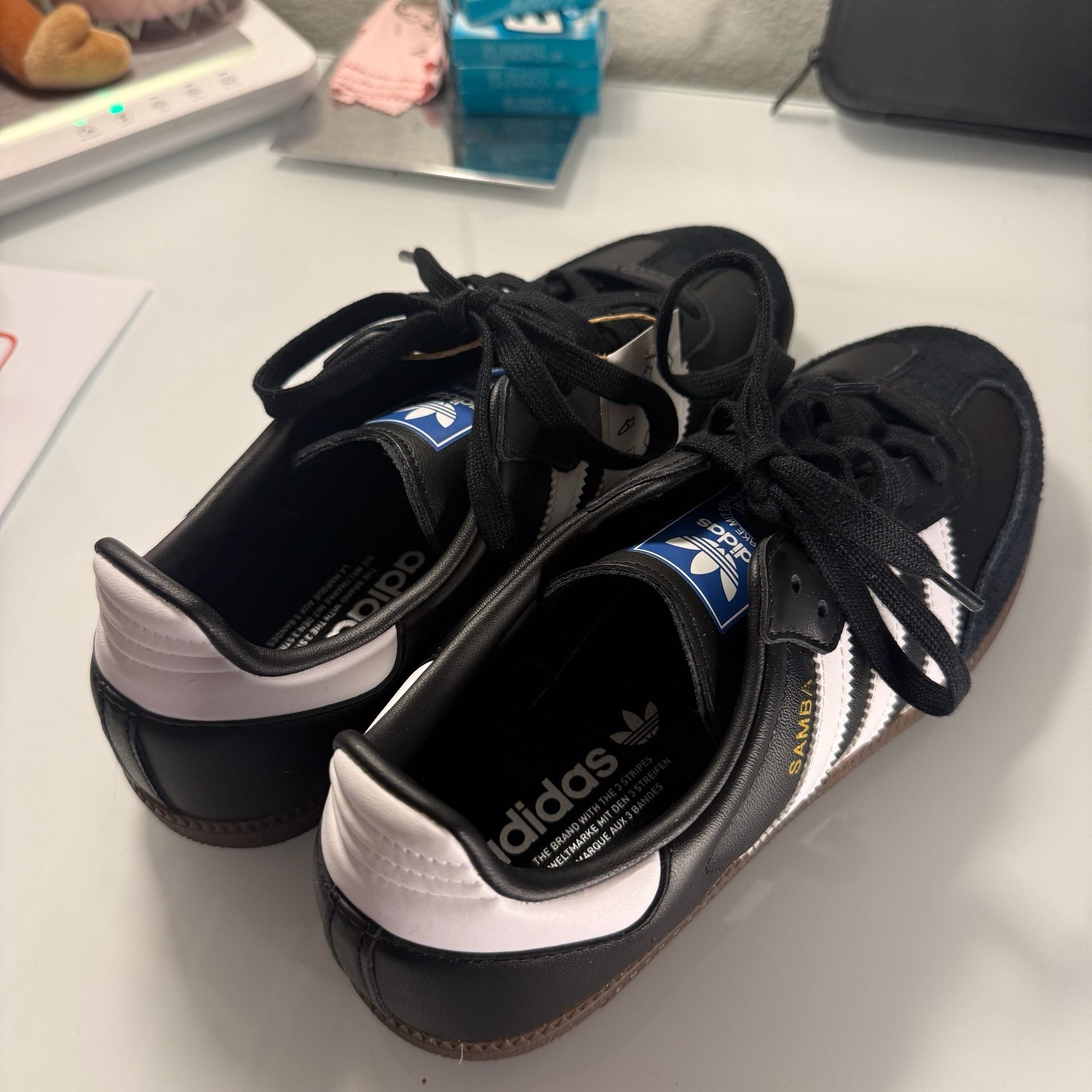 Brand New Adidas Samba OG Black White Gum Sneakers Box Included 7