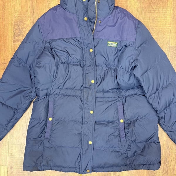 L.L. Bean Mountain Classic Down Parka Blue Puffer Jacket