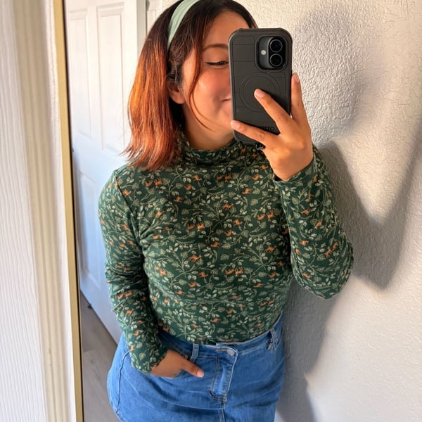 Croft & Barrow The Classic Mockneck Tee Size S Green