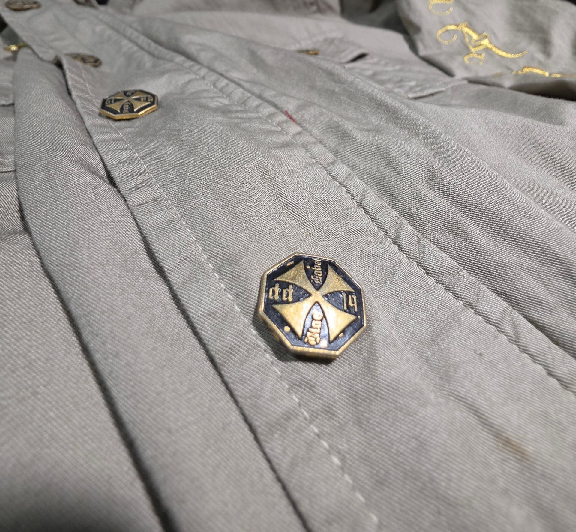 Blac Label Premium Mens Jacket XL Soldier Dies But Once Gold Embroidered Y2K 7