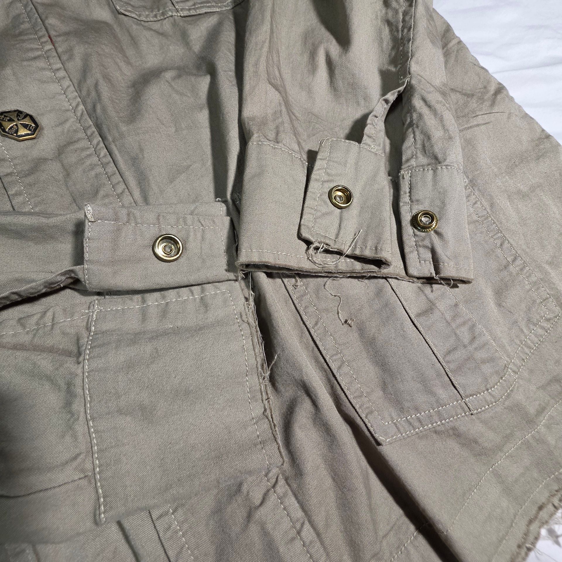 Blac Label Premium Mens Jacket XL Soldier Dies But Once Gold Embroidered Y2K 10