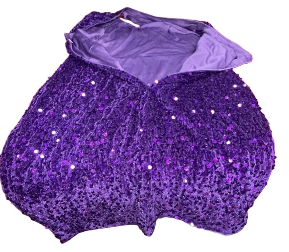 Unbranded Purple Sequin One Shoulder Cocktail Dress Size 8 5