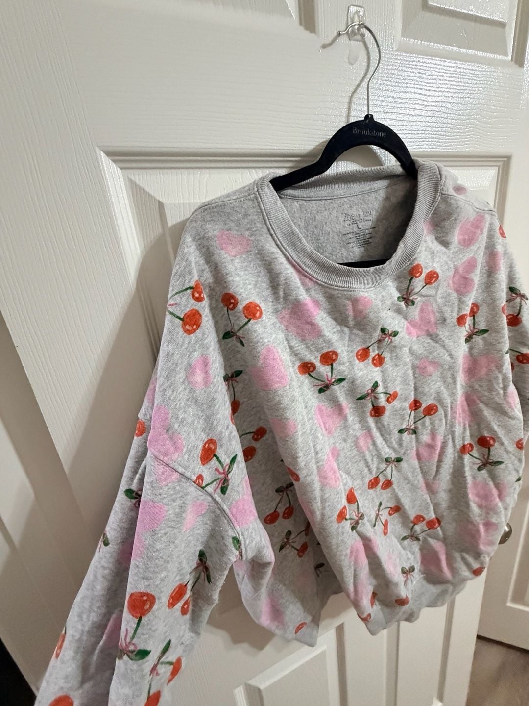 Zoe + Liv Cherry Heart Sweatshirt L And Pants XL Set 1