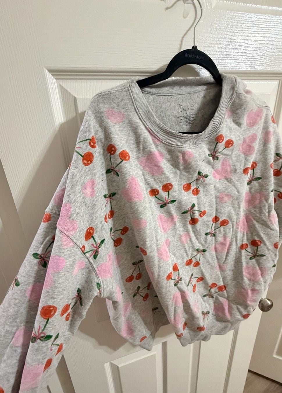 Zoe + Liv Cherry Heart Sweatshirt L And Pants XL Set 3